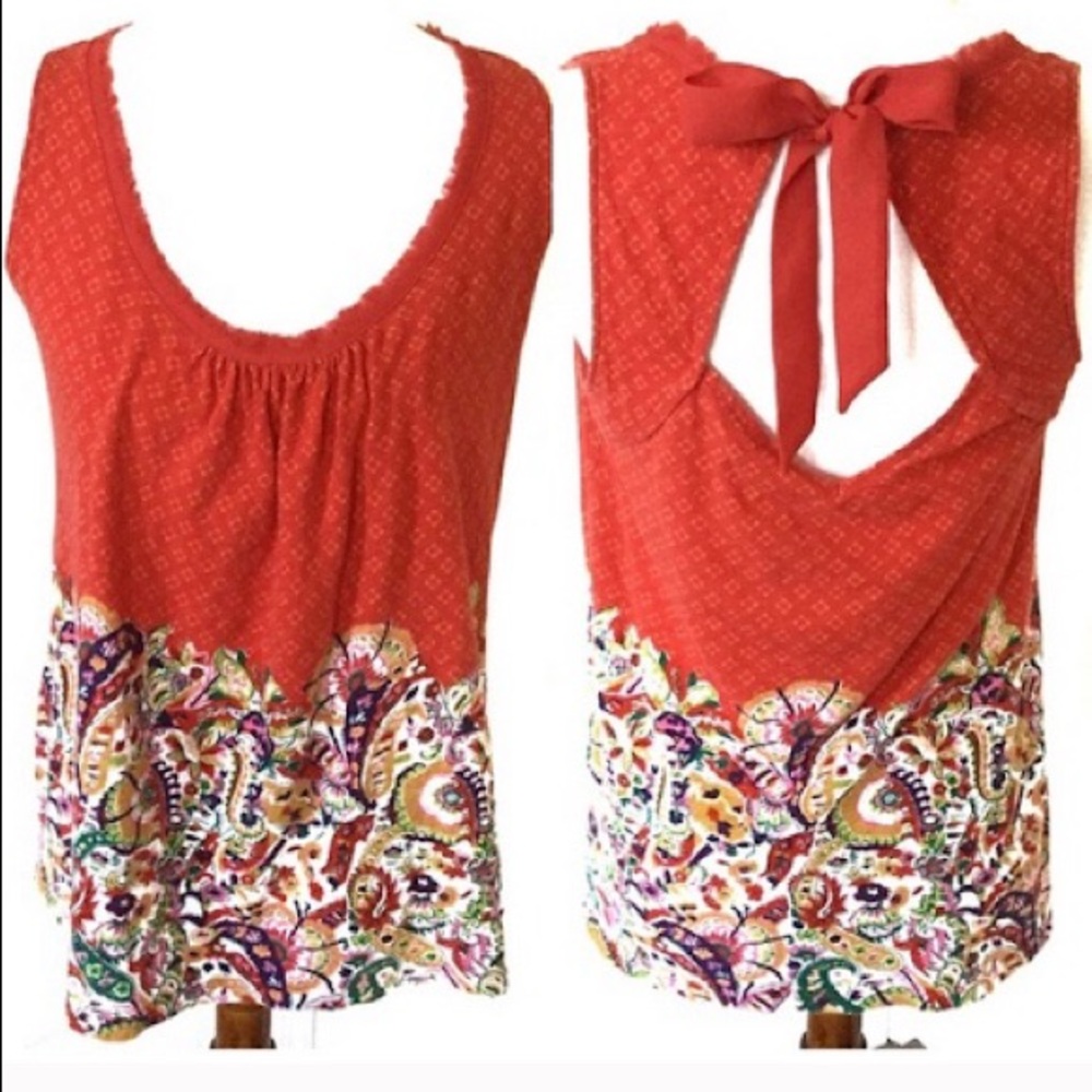 Anthropologie Akemi + Kin 'Rosae' Tie Back Tank M